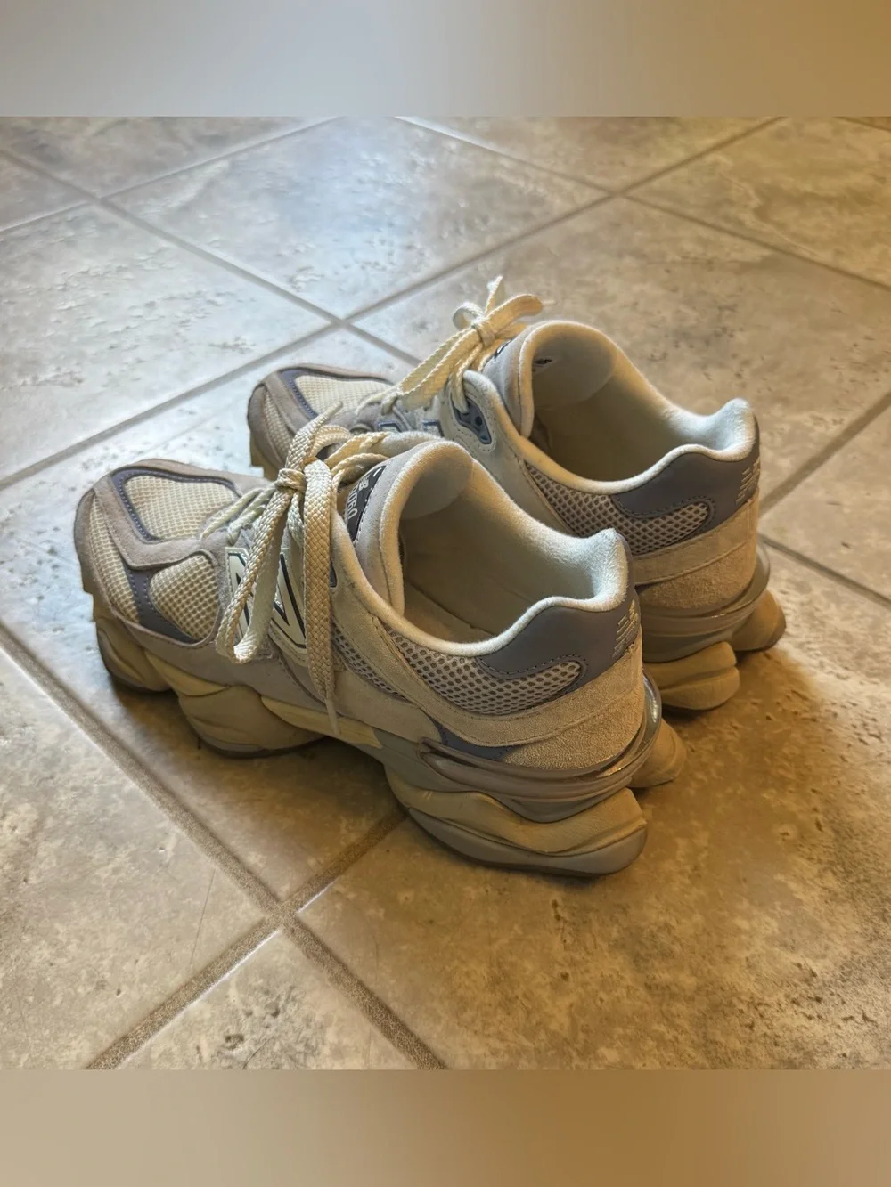 9060 New Balance Sneakers, Pearl Gray/Linen - Picture 2 of 5